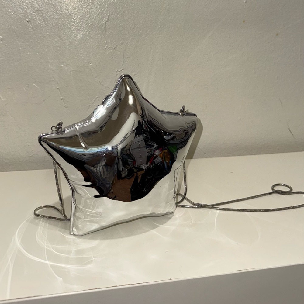 ZARA Silver Star-Shaped Women's Bag - Picture 2 of 5